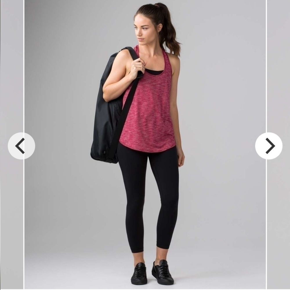 Lululemon 105 Singlet Heathered Cranberry Tank Top Size 6 - Picture 2 of 9